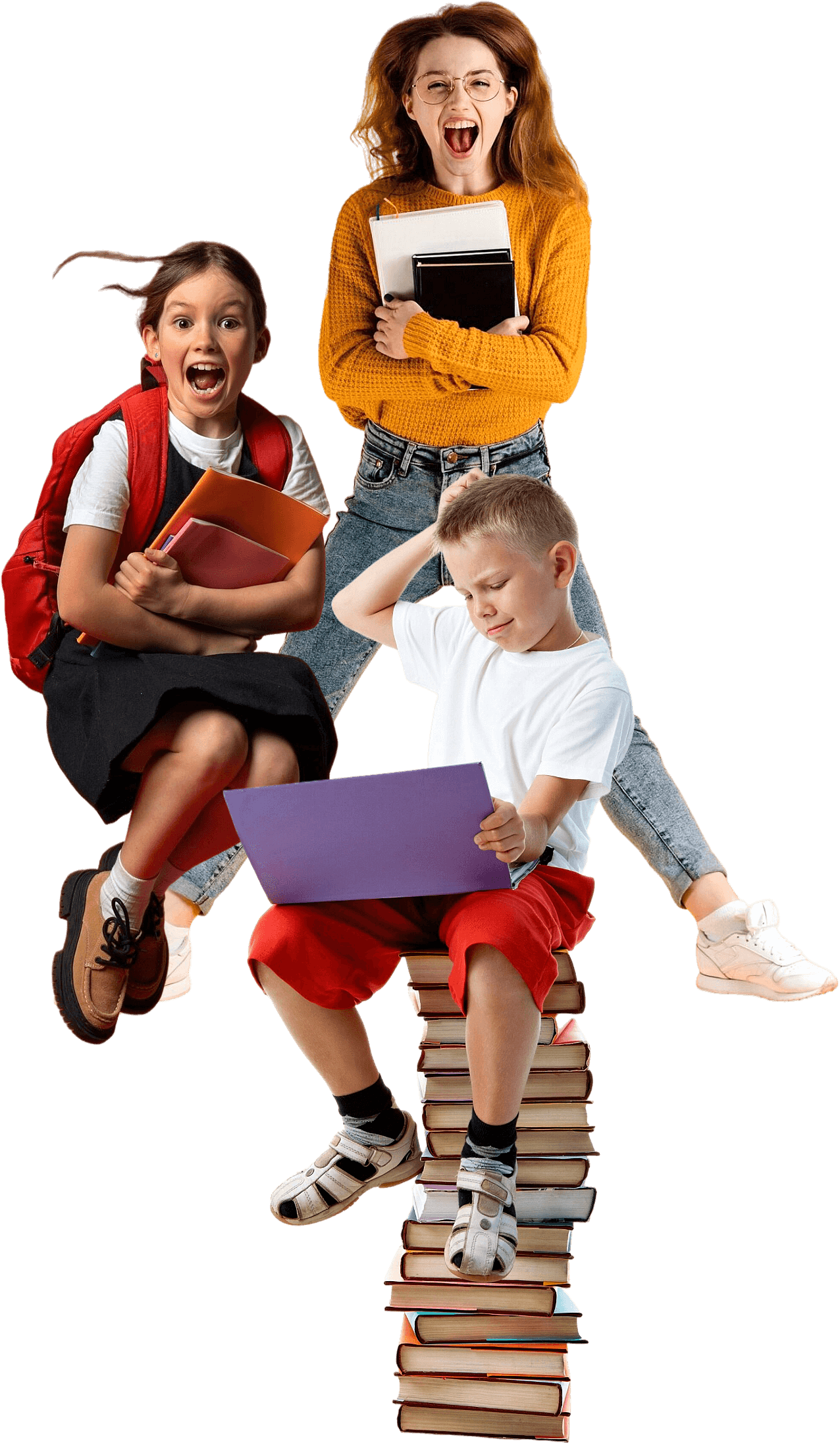 Springende Schüler*innen