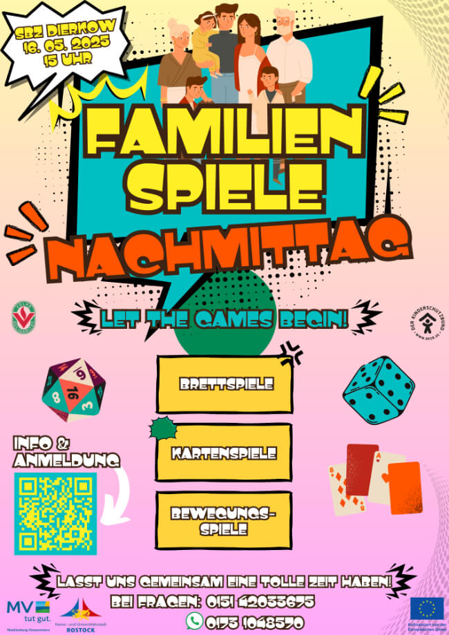 Familien-Spiele-Nachmittag im SBZ Dierkow 